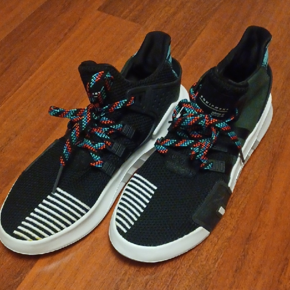 Adidas EQT Mens Black and White Sneakers Size 13